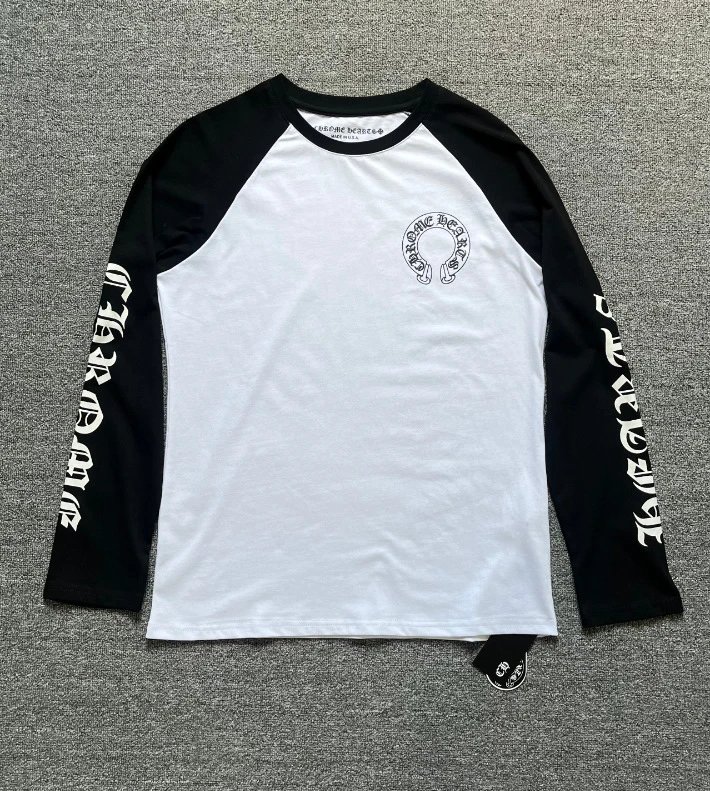 Chrome Hearts Raglan Long-Sleeve T-Shirt White/Black - 4