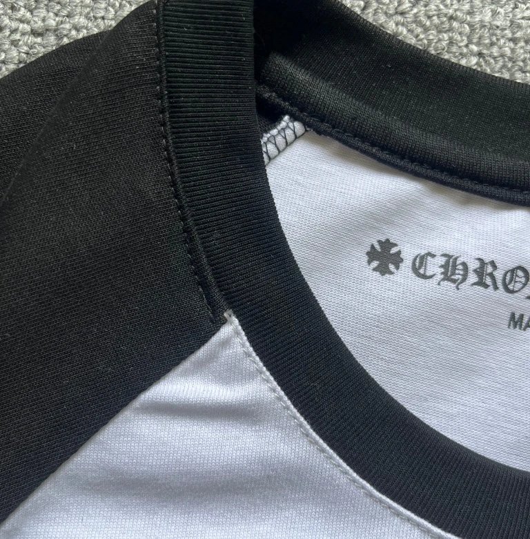 Chrome Hearts Raglan Long-Sleeve T-Shirt White/Black - 12