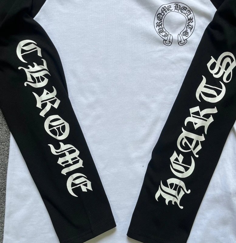 Chrome Hearts Raglan Long-Sleeve T-Shirt White/Black - 9