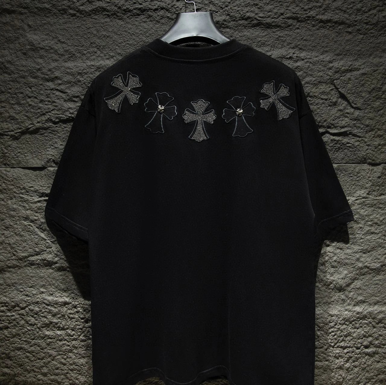 Chrome Hearts Metal Cross Rhinestone T-Shirt