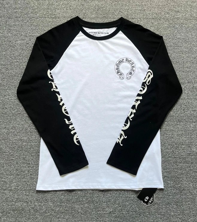 Chrome Hearts Raglan Long-Sleeve T-Shirt White/Black - 5