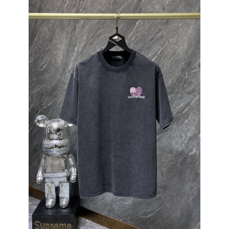 Chrome Hearts Cross Heart Rhinestone T-Shirt