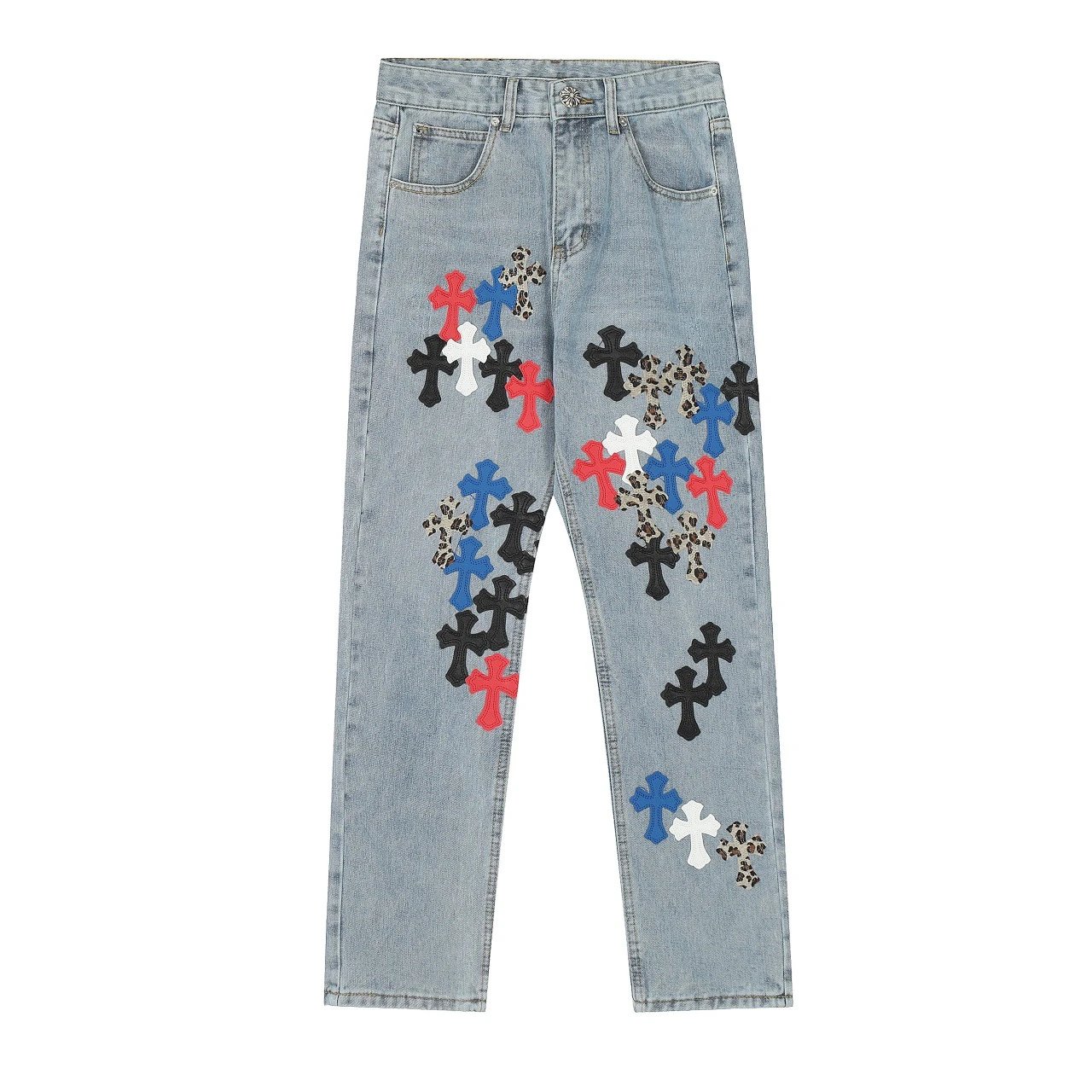 Chrome Hearts Cross Distressed Denim Jeans