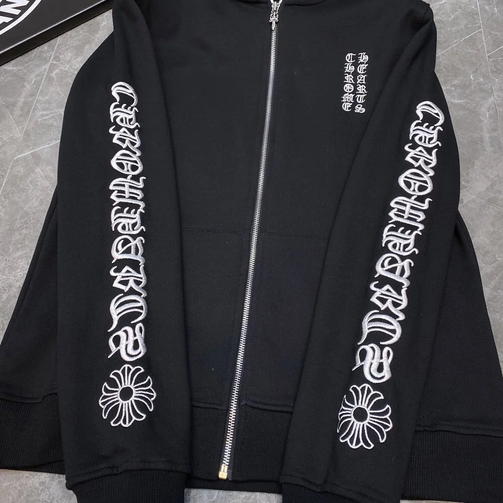 Chrome Hearts 23SS Sanskrit Embroidered Zip Hoodie photo 4