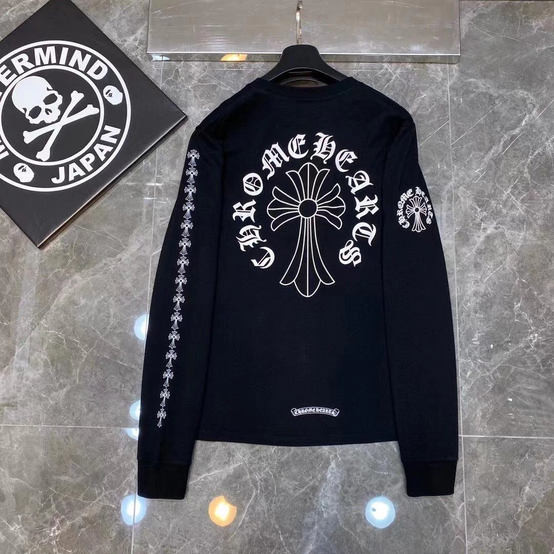Chrome Hearts Back Sanskrit Cross Long Sleeve T-Shirt
