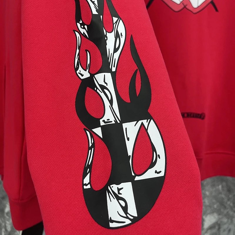 Chrome Hearts Mattyboy Red Graffiti Hooded Sweatshirt photo 7