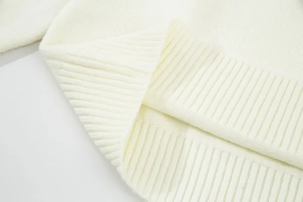 Design Striped Sparkle Turtleneck Sweater in Cream and Silver - 5