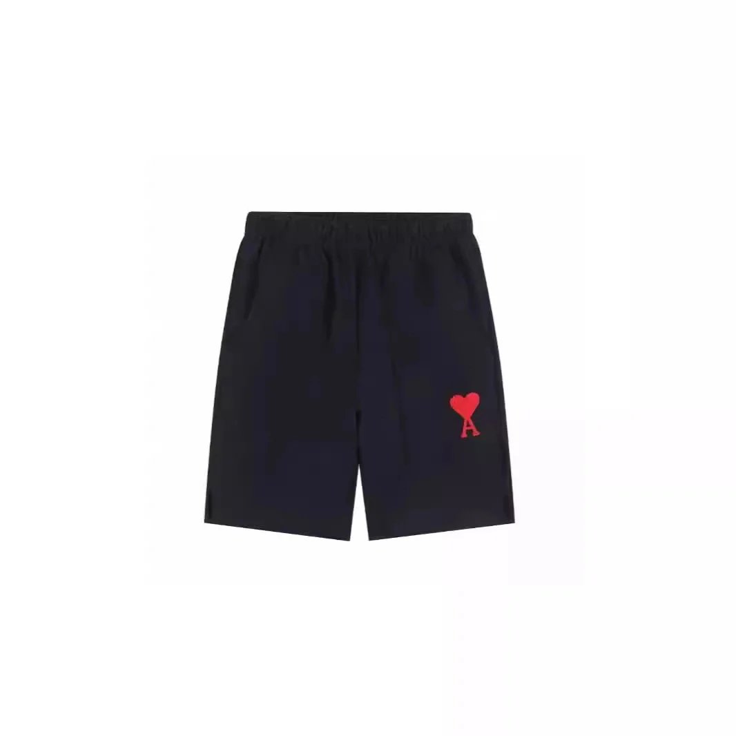 Heart Embroidery Elastic Waist Shorts