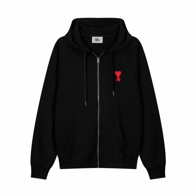 Zipper Hoodie Heart Embroidery photo 2