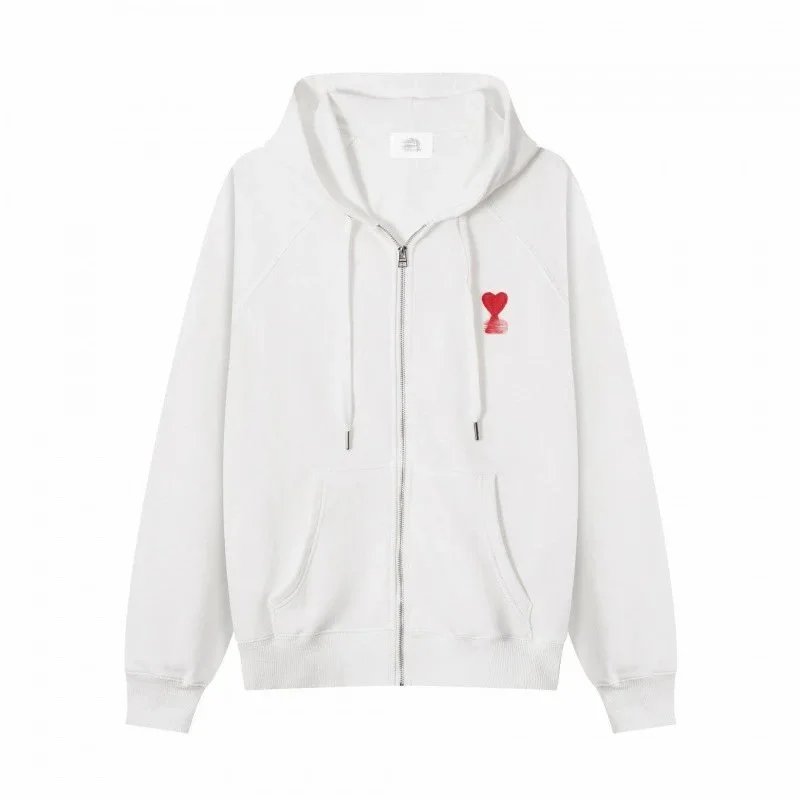Zipper Hoodie Heart Embroidery photo 3