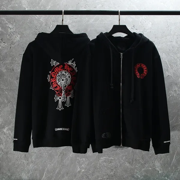 Chrome Hearts x Chrome Hearts Black Zip-Up Hoodie - 4