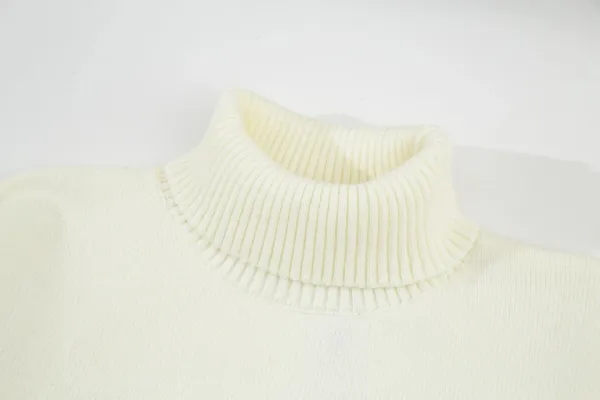 Design Striped Sparkle Turtleneck Sweater in Cream and Silver - 9