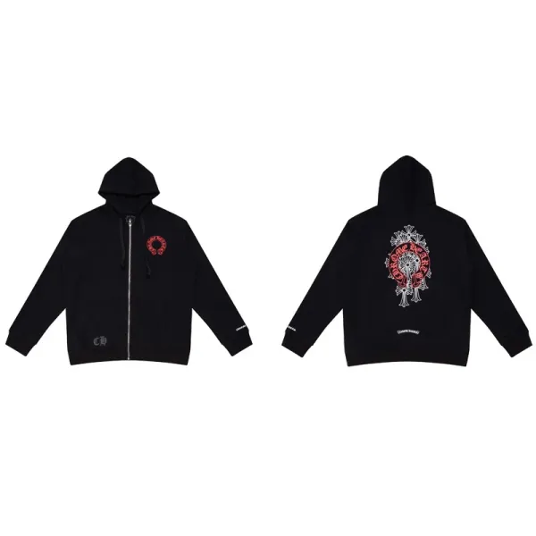 Chrome Hearts x Chrome Hearts Black Zip-Up Hoodie - 7