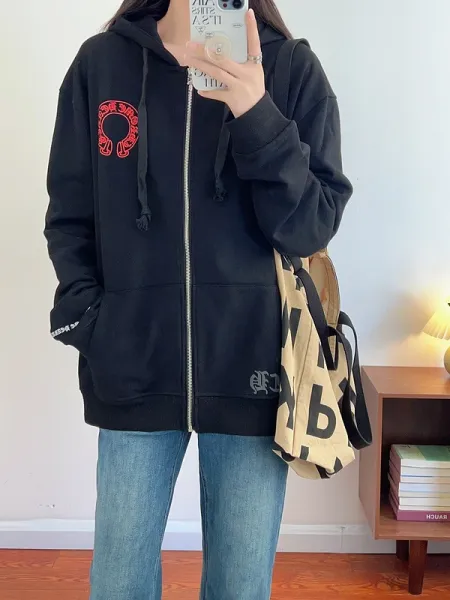 Chrome Hearts x Chrome Hearts Black Zip-Up Hoodie - 18