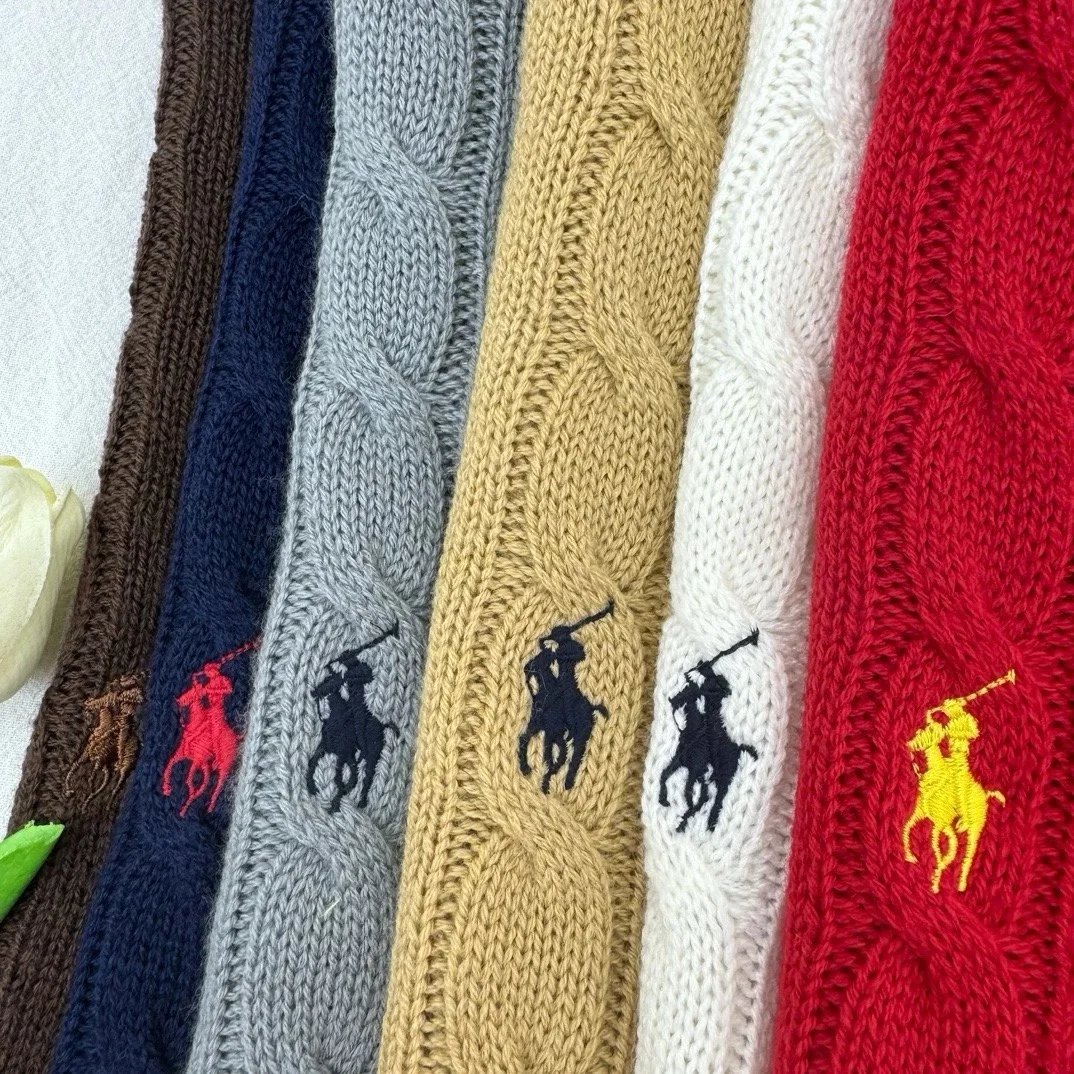 Ralph Lauren Pony Cable Knit Half Zip Sweater photo 5