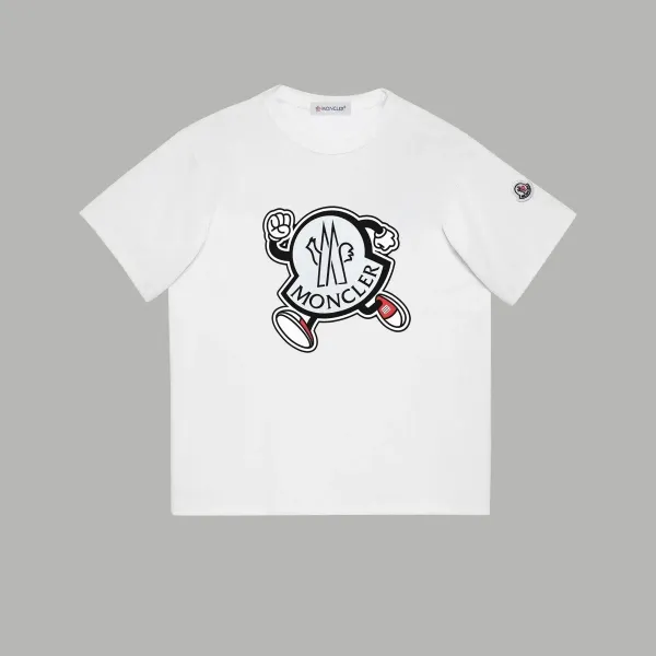 Moncler Logo Print White T-Shirt - 9