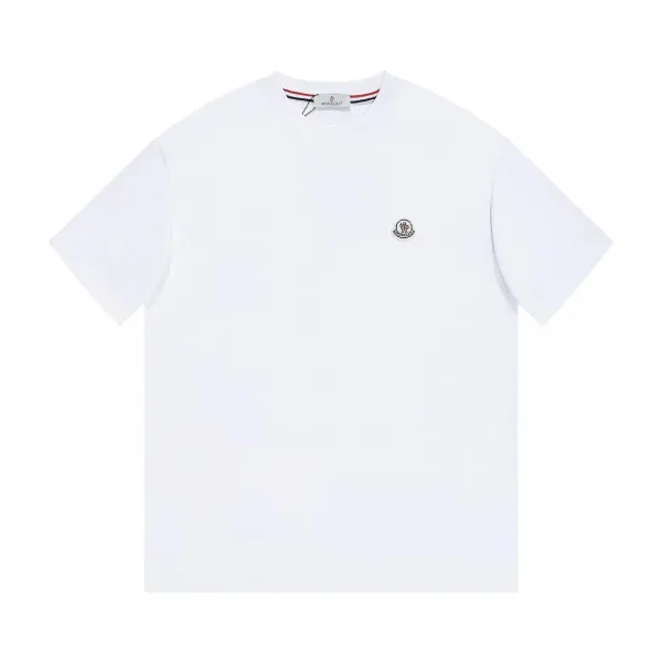 Moncler Logo Print White T-Shirt - 5