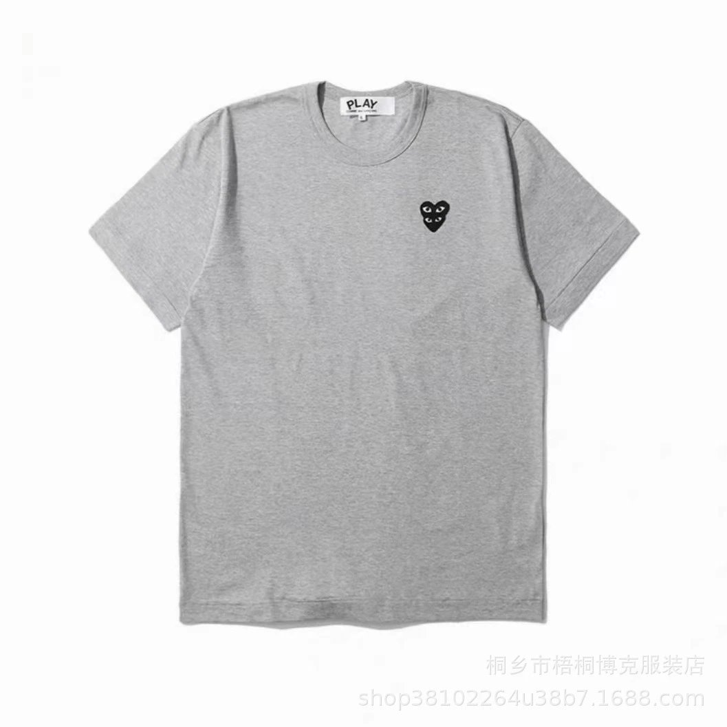 Comme des Garçons PLAY Navy Blue Double Heart T-Shirt