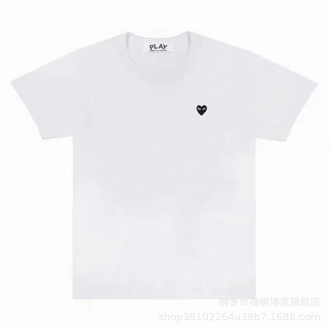 Comme des Garçons PLAY Navy Blue Double Heart T-Shirt