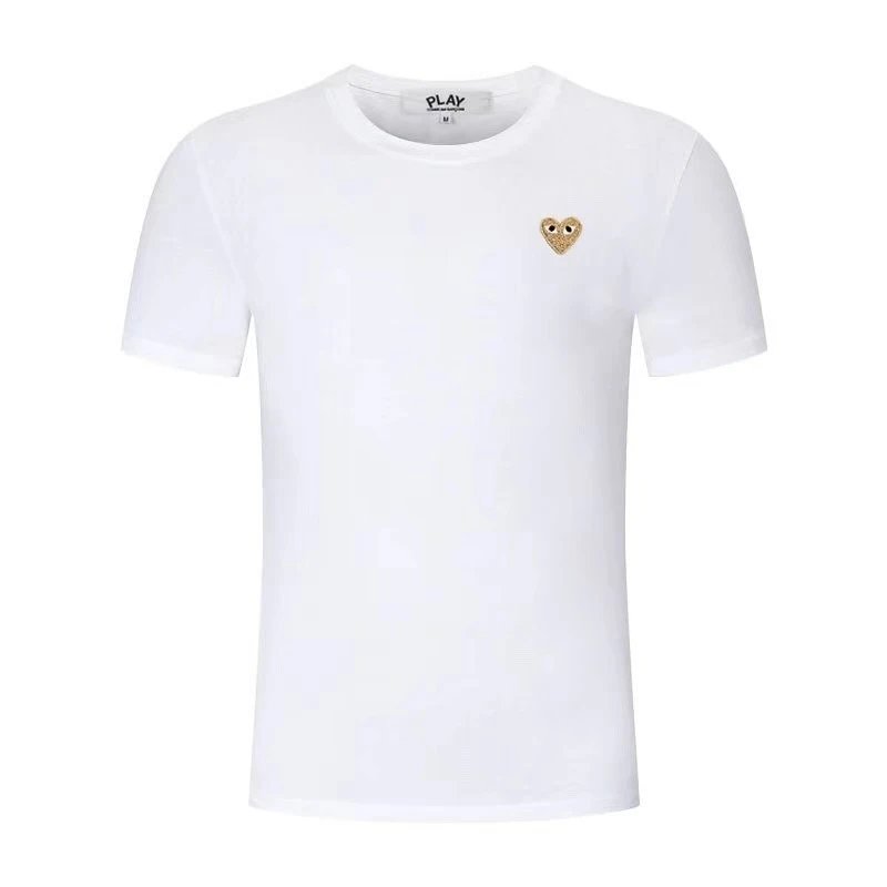 Comme des Garçons PLAY Navy Blue Double Heart T-Shirt