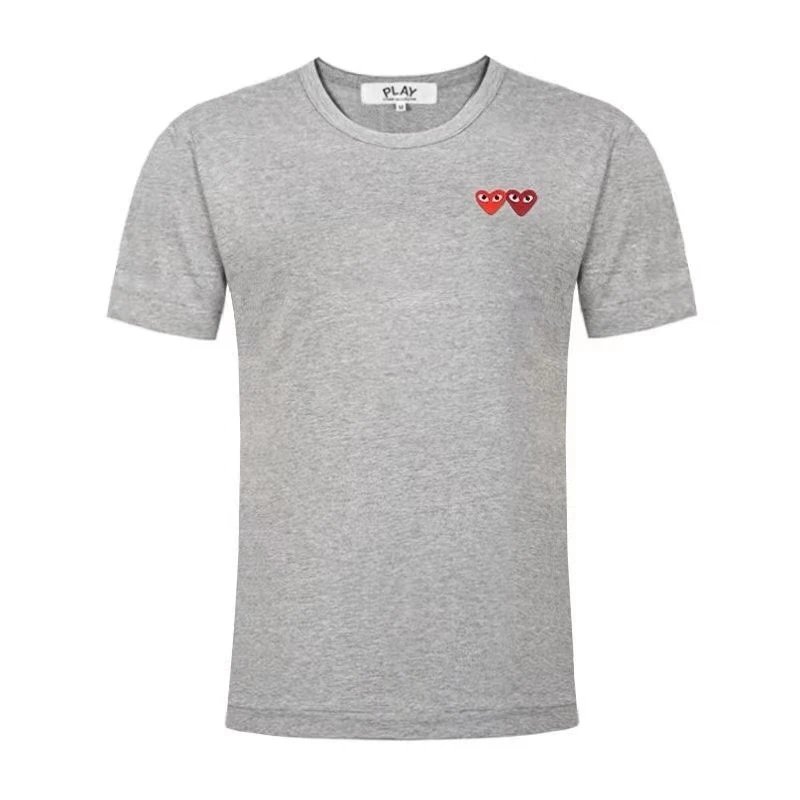 Comme des Garçons PLAY Navy Blue Double Heart T-Shirt