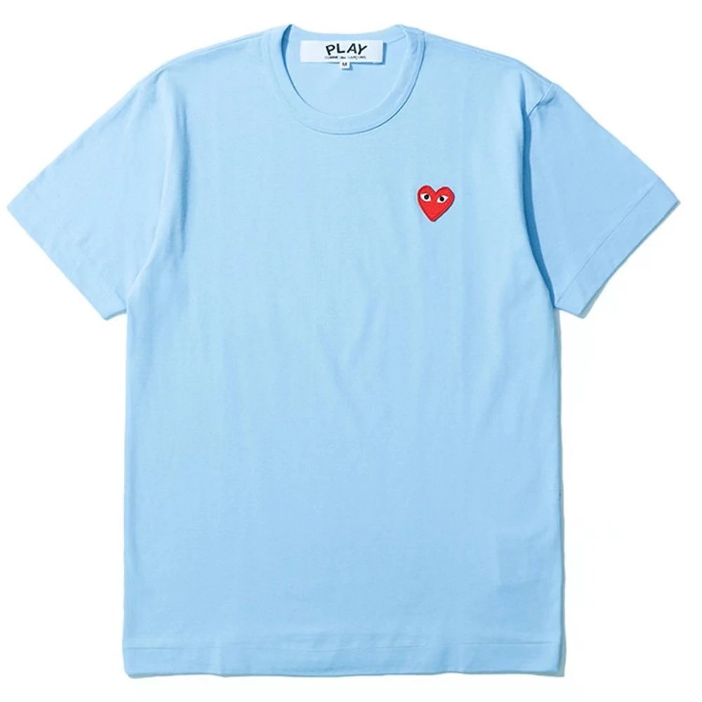 Comme des Garçons PLAY Navy Blue Double Heart T-Shirt