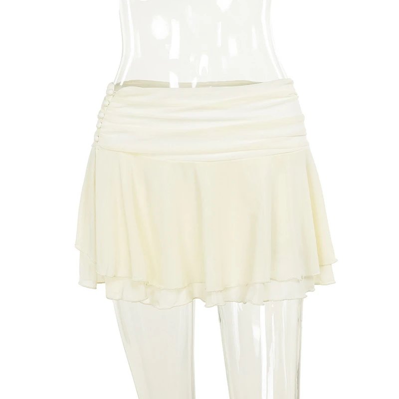 Design Corset Top and Ruffled Skirt Set in Sky Blue - 13