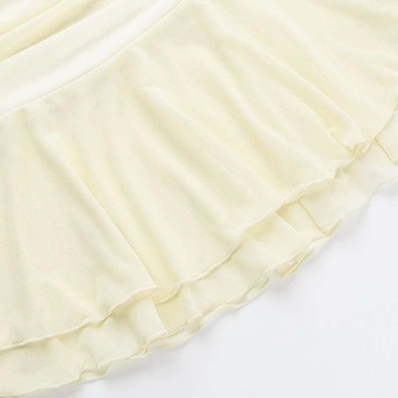 Design Corset Top and Ruffled Skirt Set in Sky Blue - 25