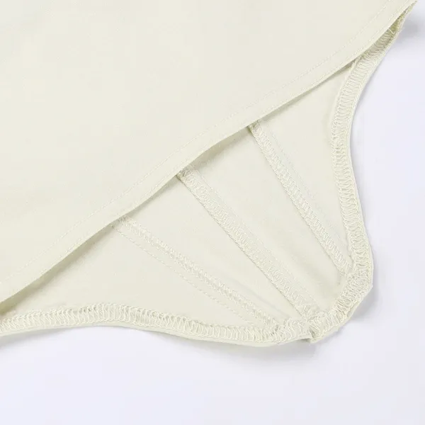 Design Corset Top Beige with Black Trim and Spaghetti Straps - 49