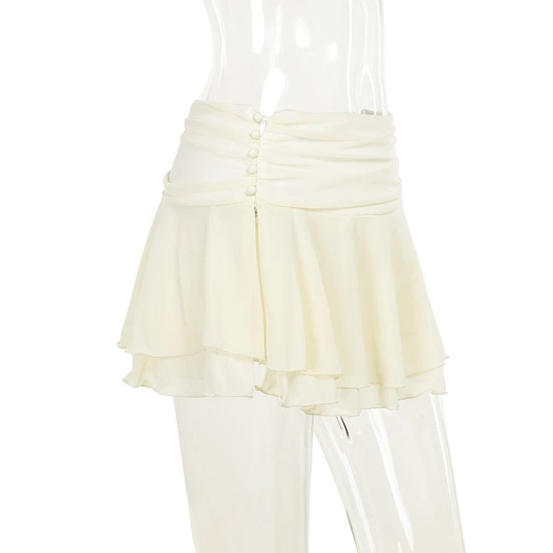 Design Corset Top and Ruffled Skirt Set in Sky Blue - 14
