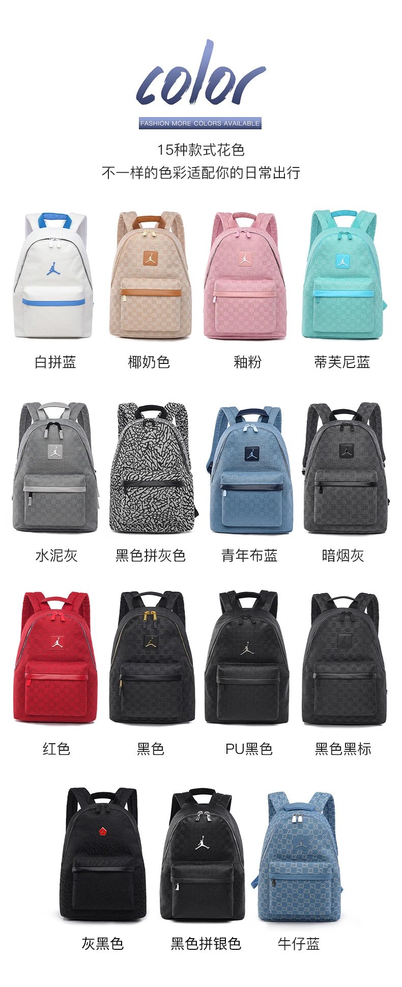 Design Mini Checkered Turquoise Backpack - 3
