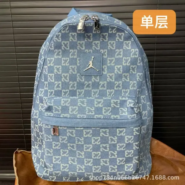 Air Jordan Denim Print Backpack Blue - 1