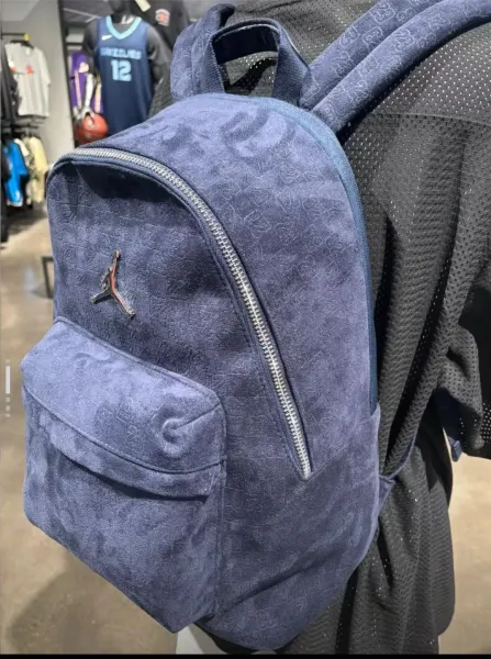 Air Jordan Suede Backpack Navy - 1