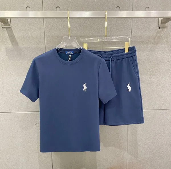 Polo Ralph Lauren Classic Logo Set Navy Blue T-Shirt and Shorts - 1