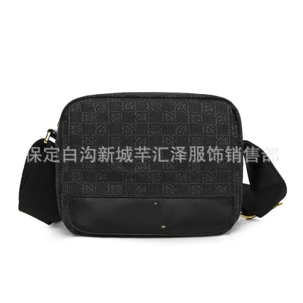 Design Monogram-Print Crossbody Bag Black - 1