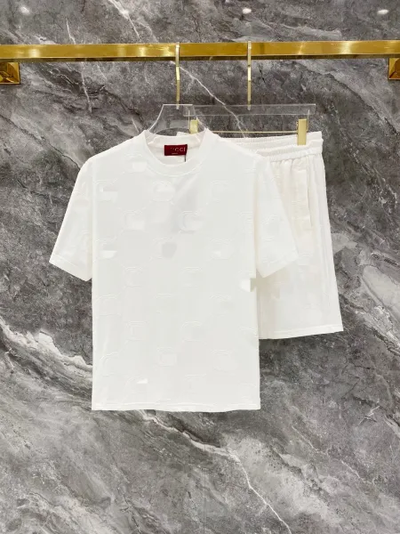 Gucci GG Embossed White Cotton Set - 1