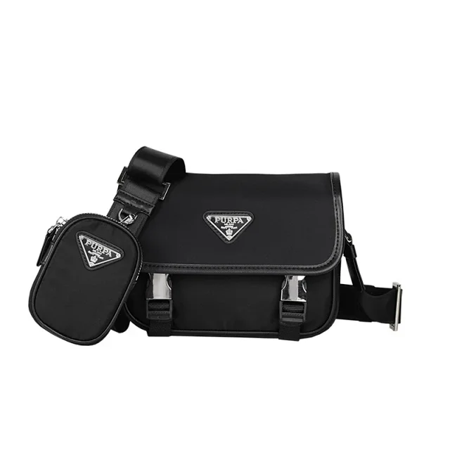 PURPA Crossbody Bags Nylon bag with detachable zip pouch product detail image 5