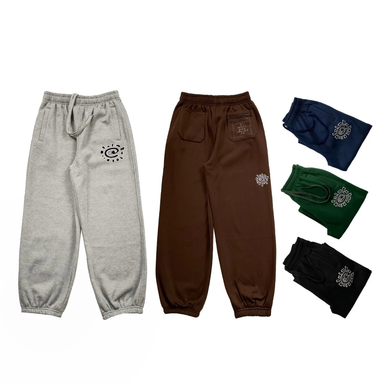 Sun-Print Fleece-Lined Casual Pants photo 4