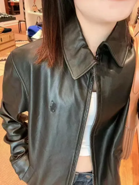 Polo Ralph Lauren Leather Jacket Black - 13