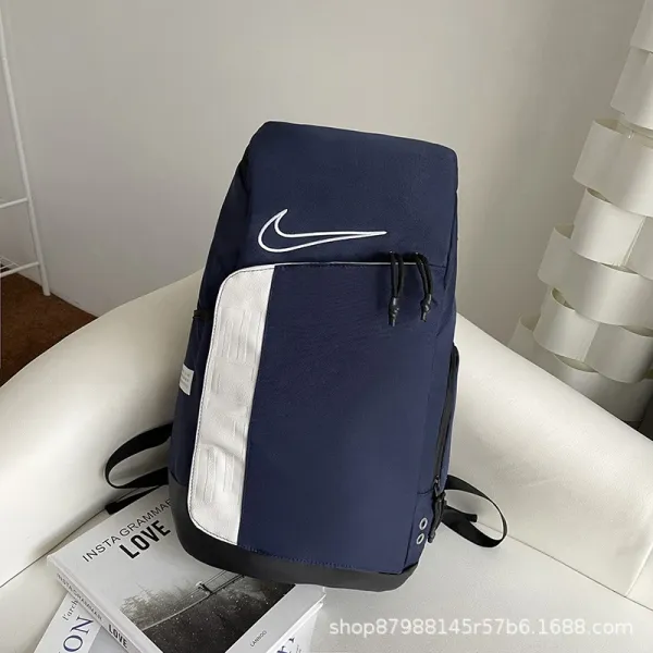 Nike Elite Backpack Navy and White Casual Backpack - 1