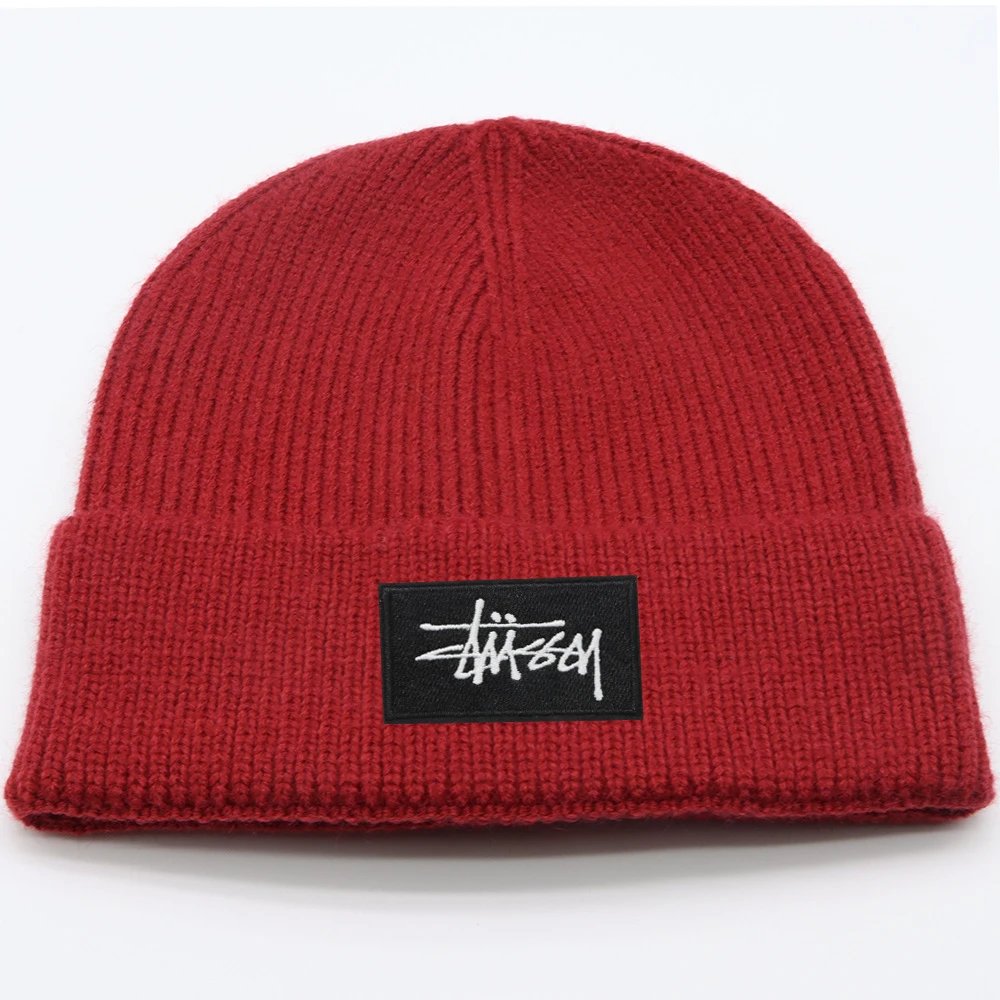 Stüssy Stock Logo Beanie Red - 1