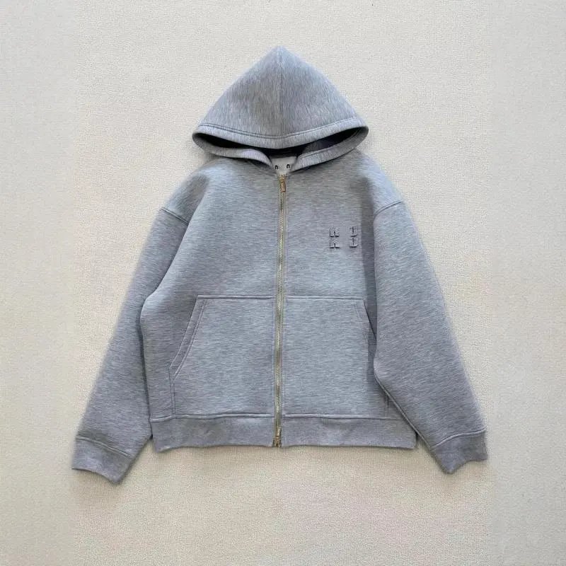 Gray Zip-Up Hooded S