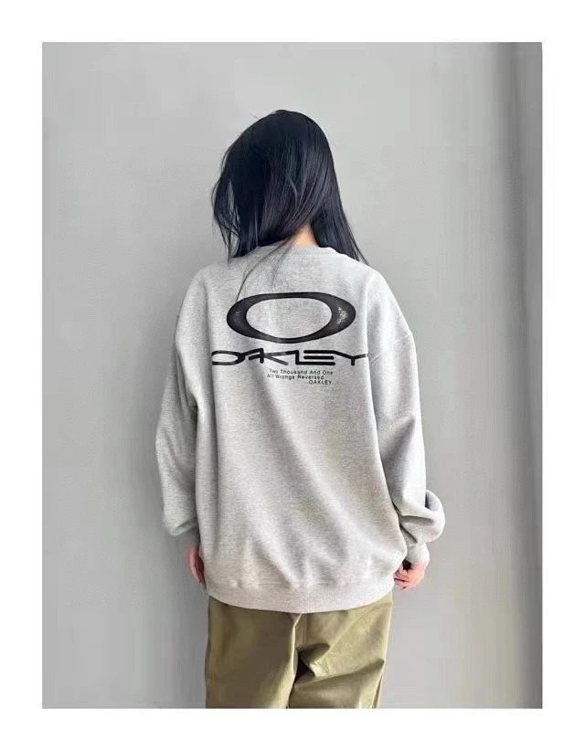 Oakley Logo Crewneck Sweatshirt Gray - 4