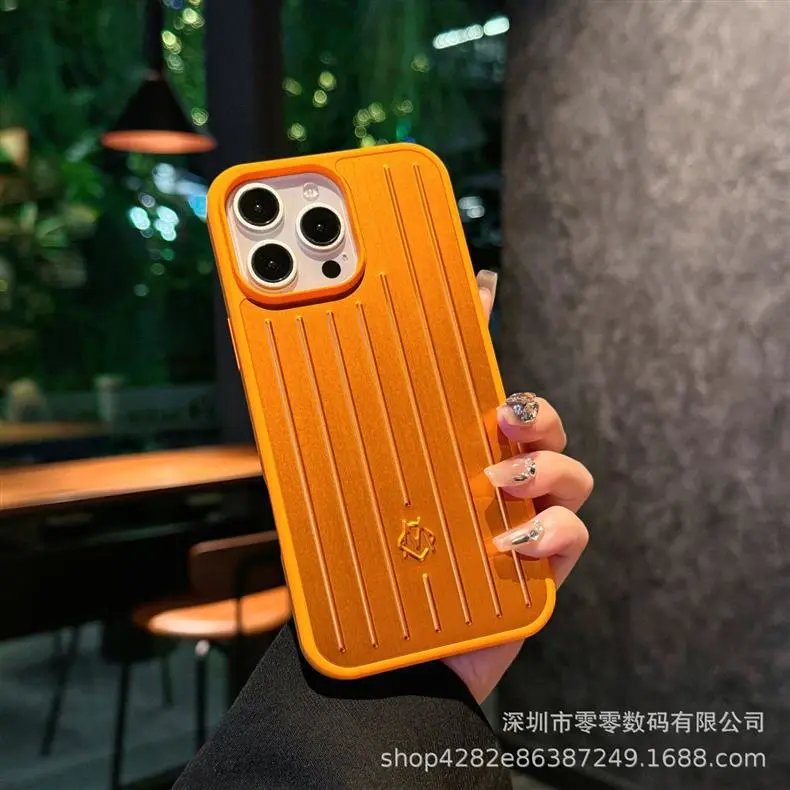 Custom Luxury-Style Ribbed Metallic Rose Gold Phone Case for iPhone 13/14 Pro Max - 11