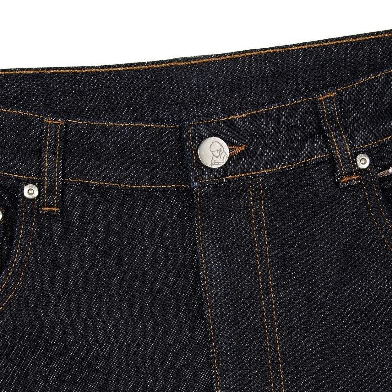Sechye Cherry Blossom Embroidered Denim Jeans - 10
