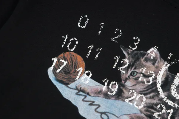 Maison Margiela Tabi Cat Print White T-Shirt - 11