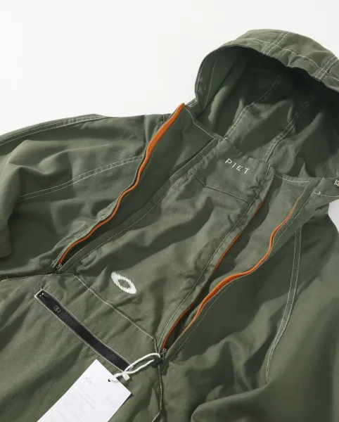 PIET x AET Anorak Windbreaker Army Green Outerwear - 8