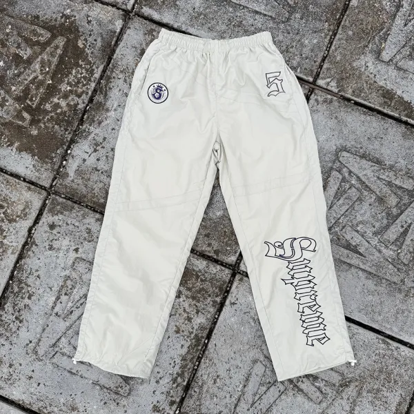 Supreme Gothic Logo Windbreaker Pants Black - 9