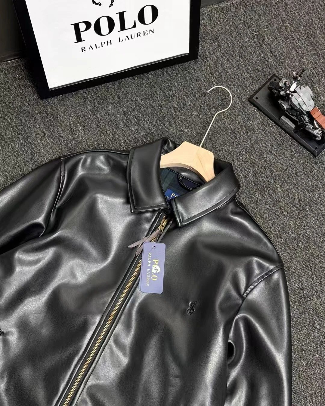 Polo Ralph Lauren Leather Jacket Black - 17