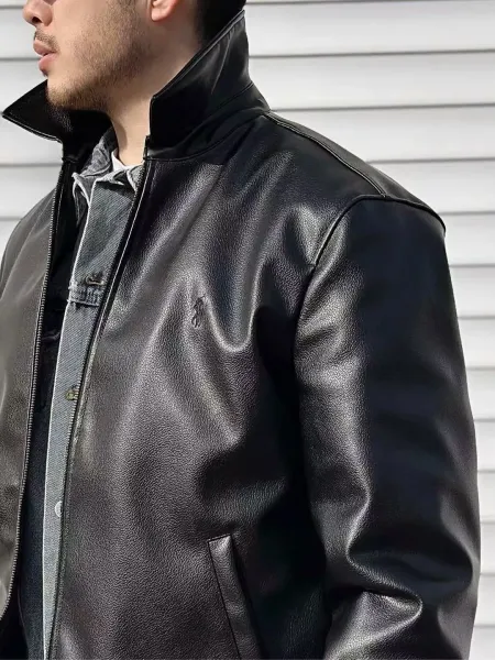 Polo Ralph Lauren Leather Jacket Black - 18